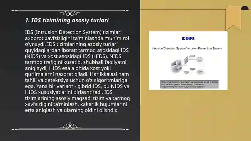 IDS (Intrusion Detection System) ruxsatsiz kirishlarni aniqlash tizimi 3