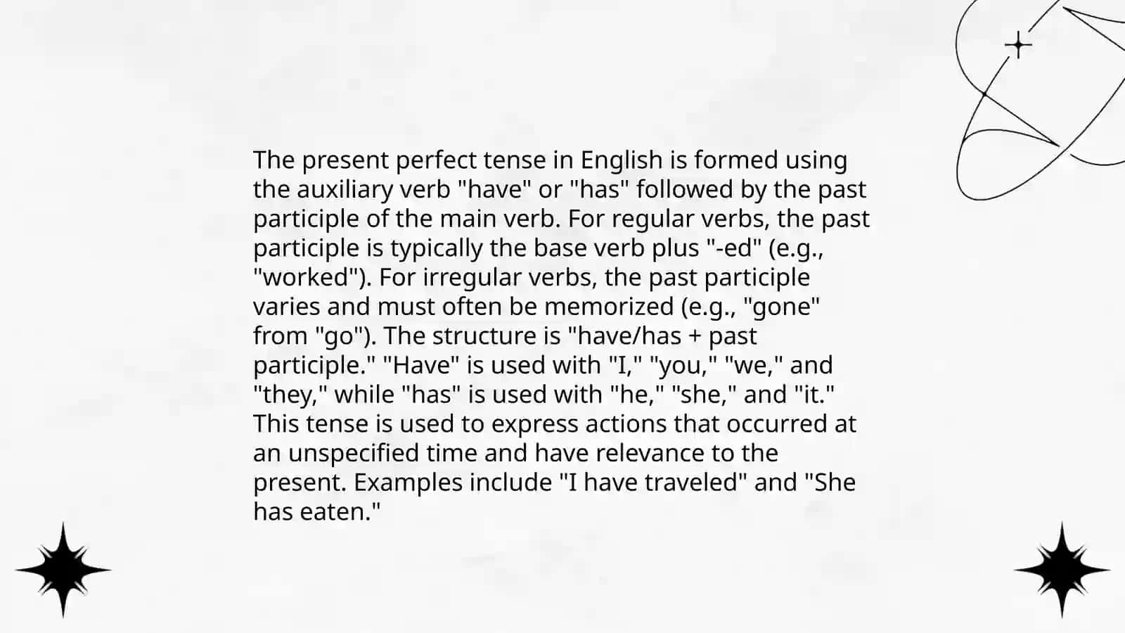Present Perfect Tense 3