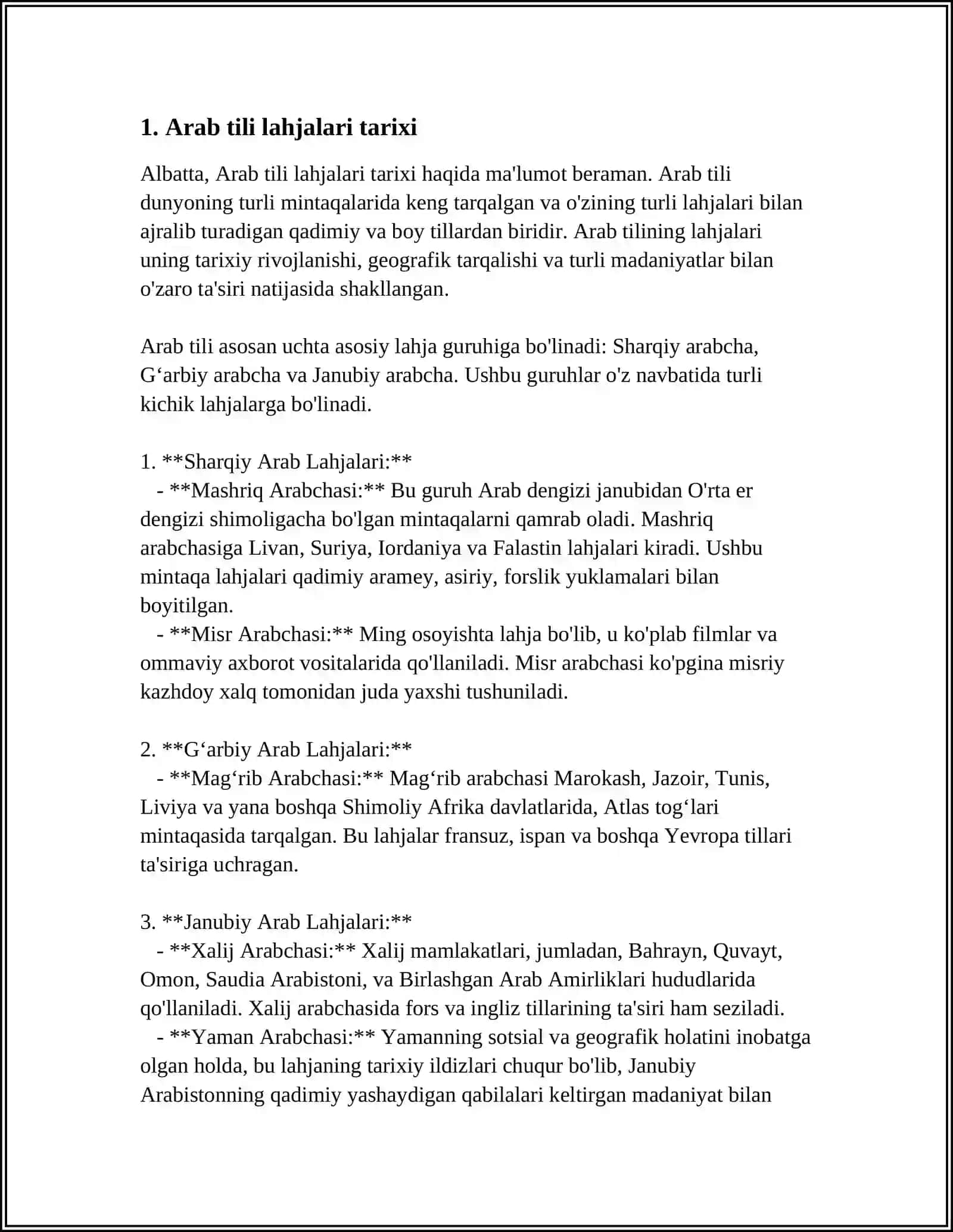 ARAB TILI LAHJALARI HAQIDA 3