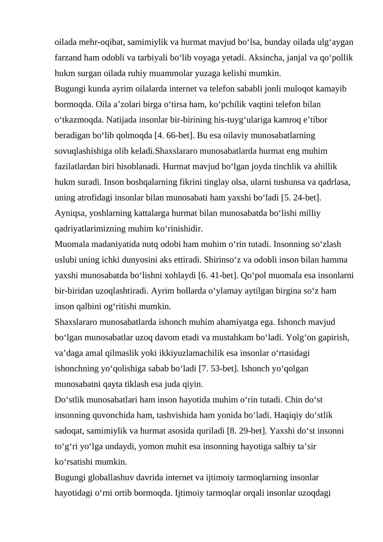 SHAXSLARARO MUNOSABATLARDA MUOMALA MADANIYATINING O’RNI 3