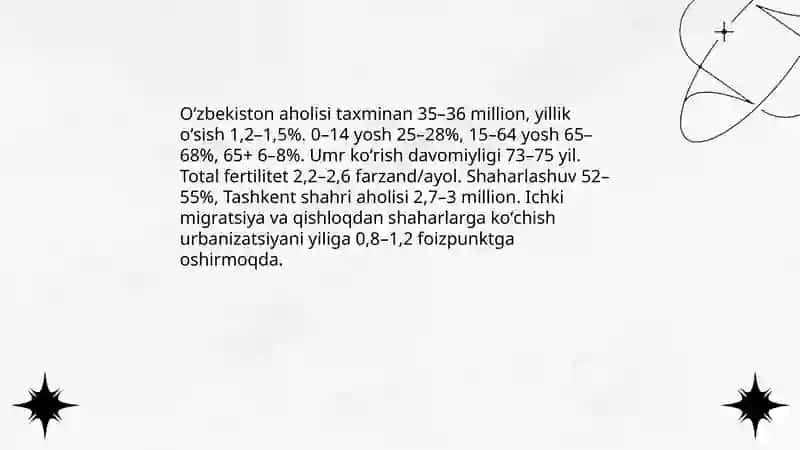 Oʻzbekistondagi ijtimoiy oʻzgarishlar 3