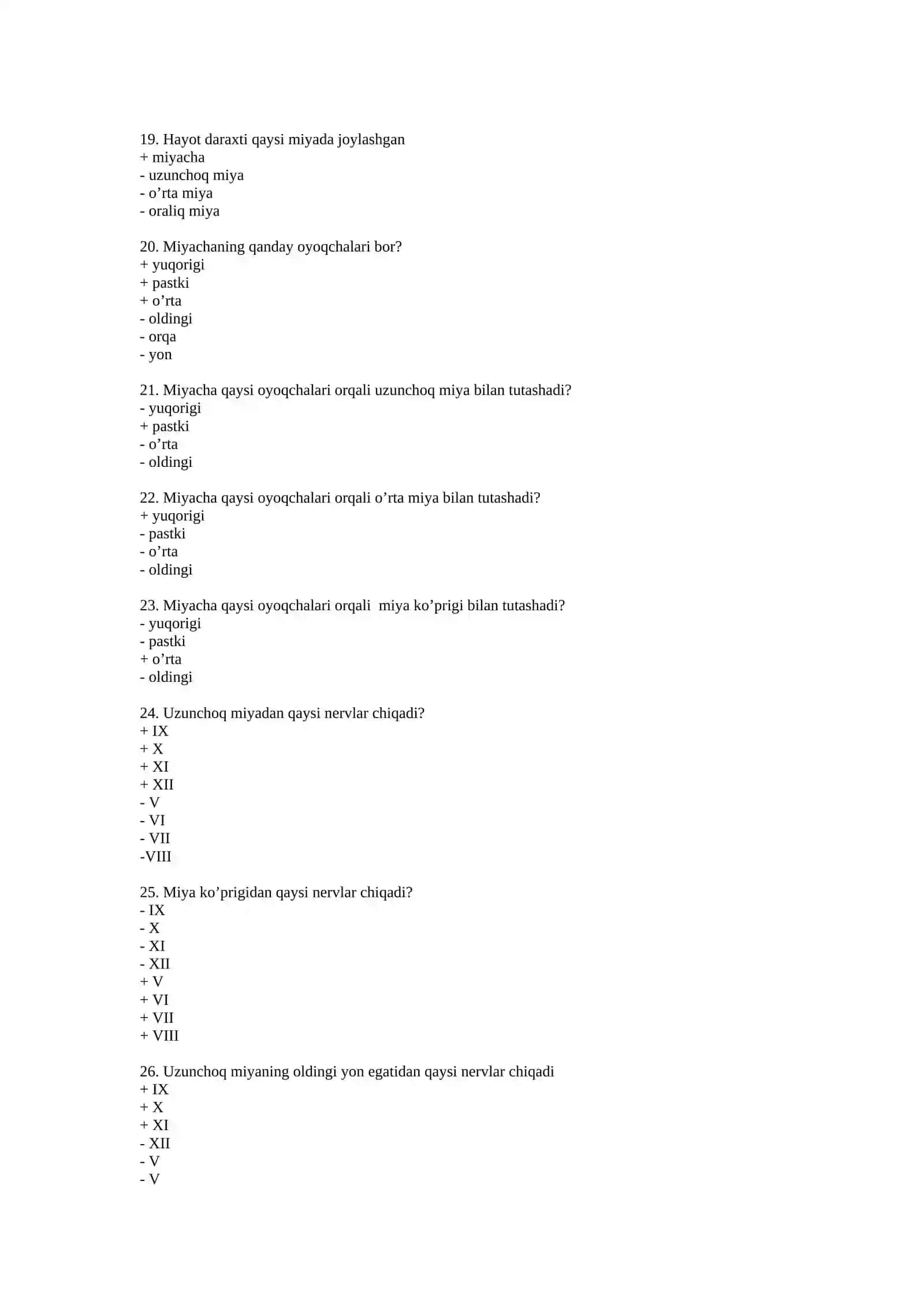 ODAM ANATOMIYASI TEST 3