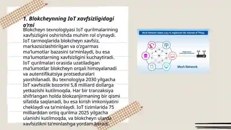 Blokcheyn va IOT: Internet of Things qurilmalarini boshqarish va ma’lumotlarni almashish 3