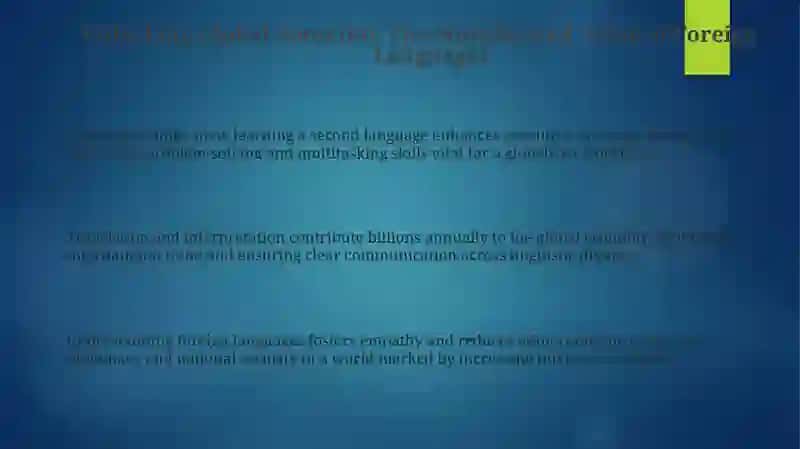 The Role and Value of Foreign Languages 3