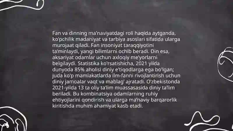 Fan va dinning o'zaro aloqadorligiga doir qarashlar 3