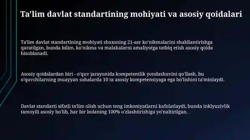 Davlat taʼlim standarti mazmunvamohiyati 3