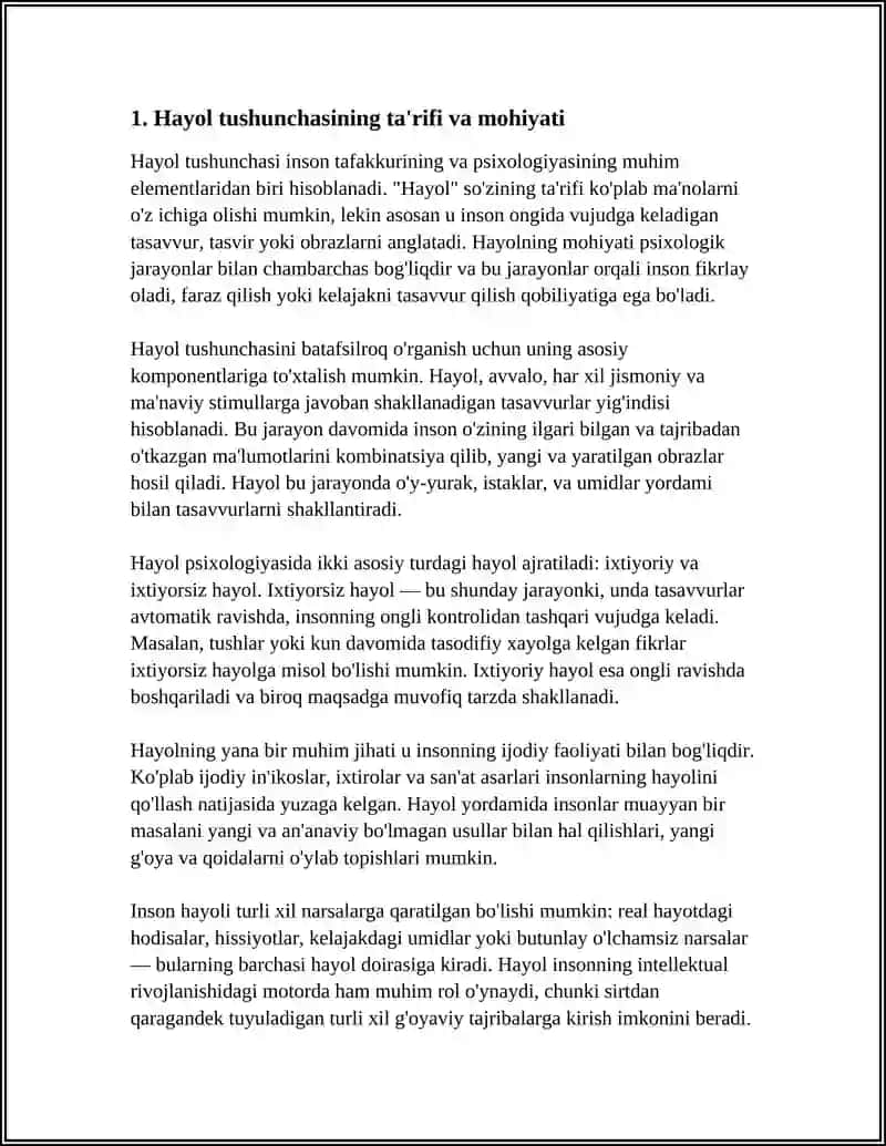 HAYOL HAQIDA TUSHUNCHA 3