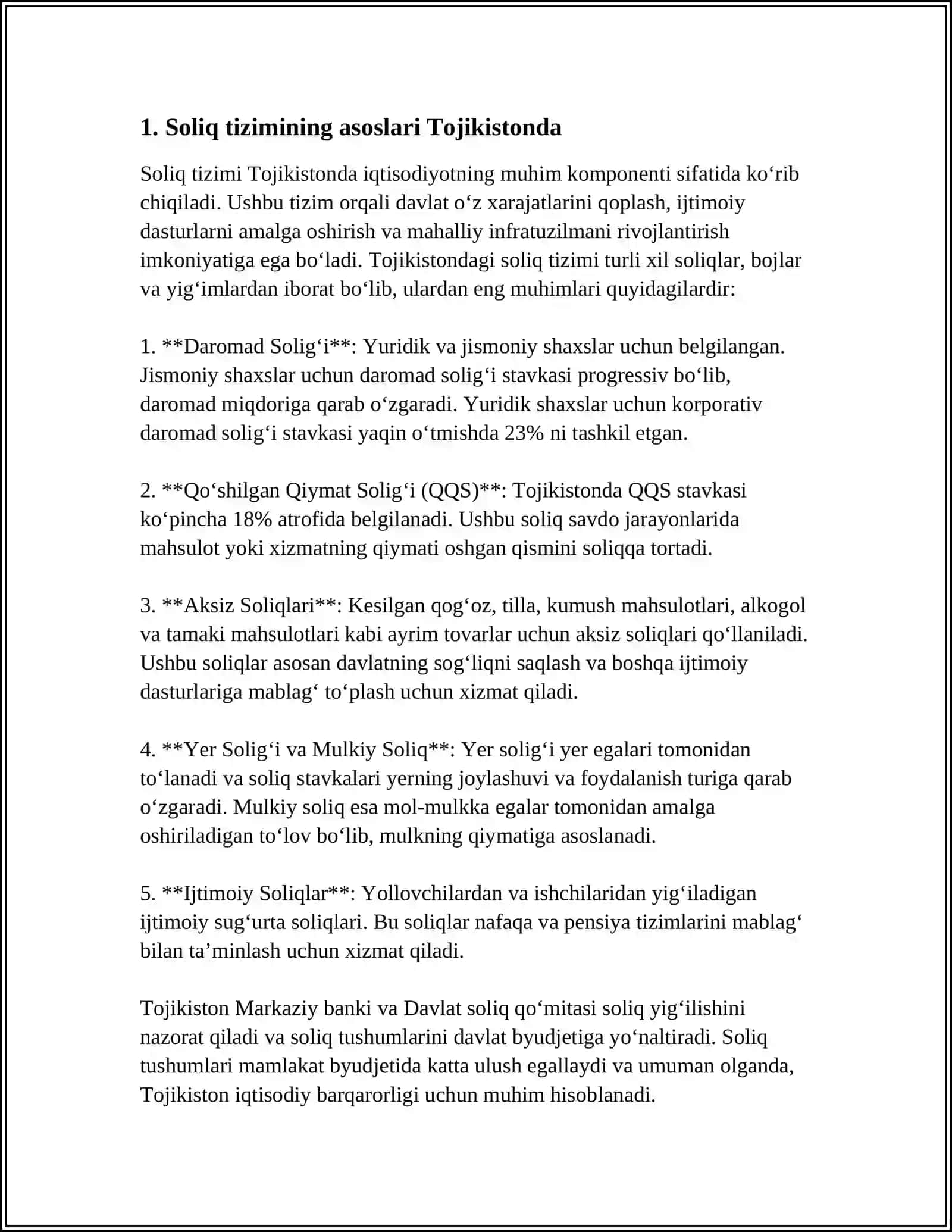 TOJIKISTON SOLIQ TIZIMI 3