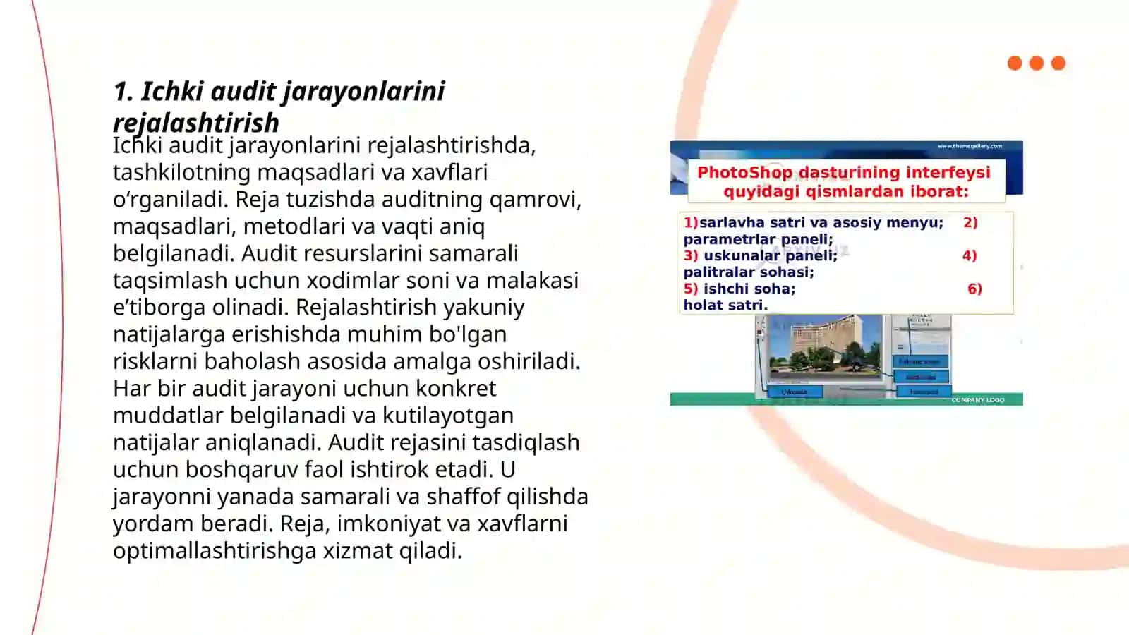 Ichki auditning rejasi va dasturini tuzish 3