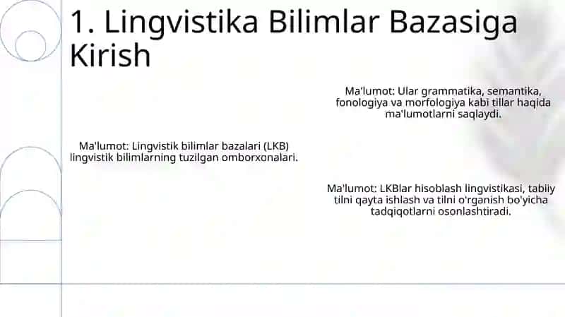 Lingvistik bilimlar bazasi 3
