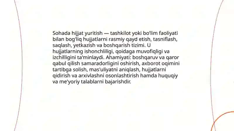 Sohada hijjat yuritish asoslari 3