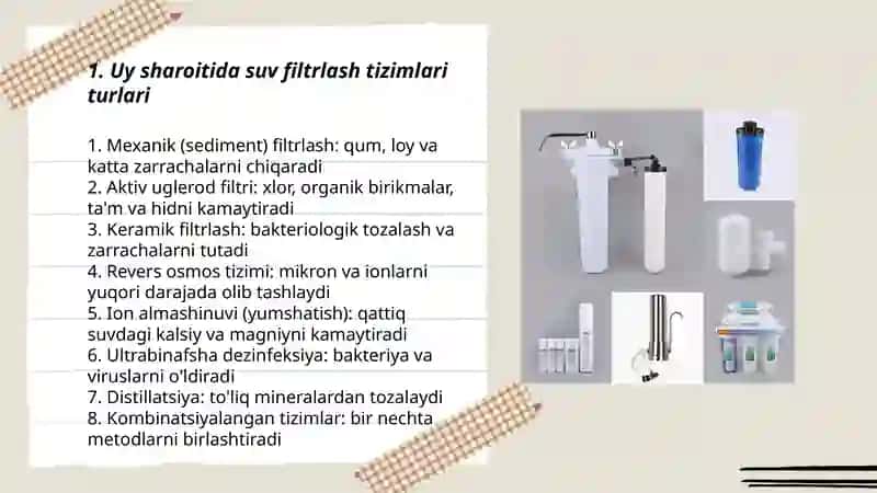 Suv filtrlash 3
