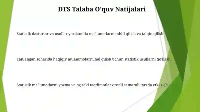 DTS Talaba O'quv Natijalari 3