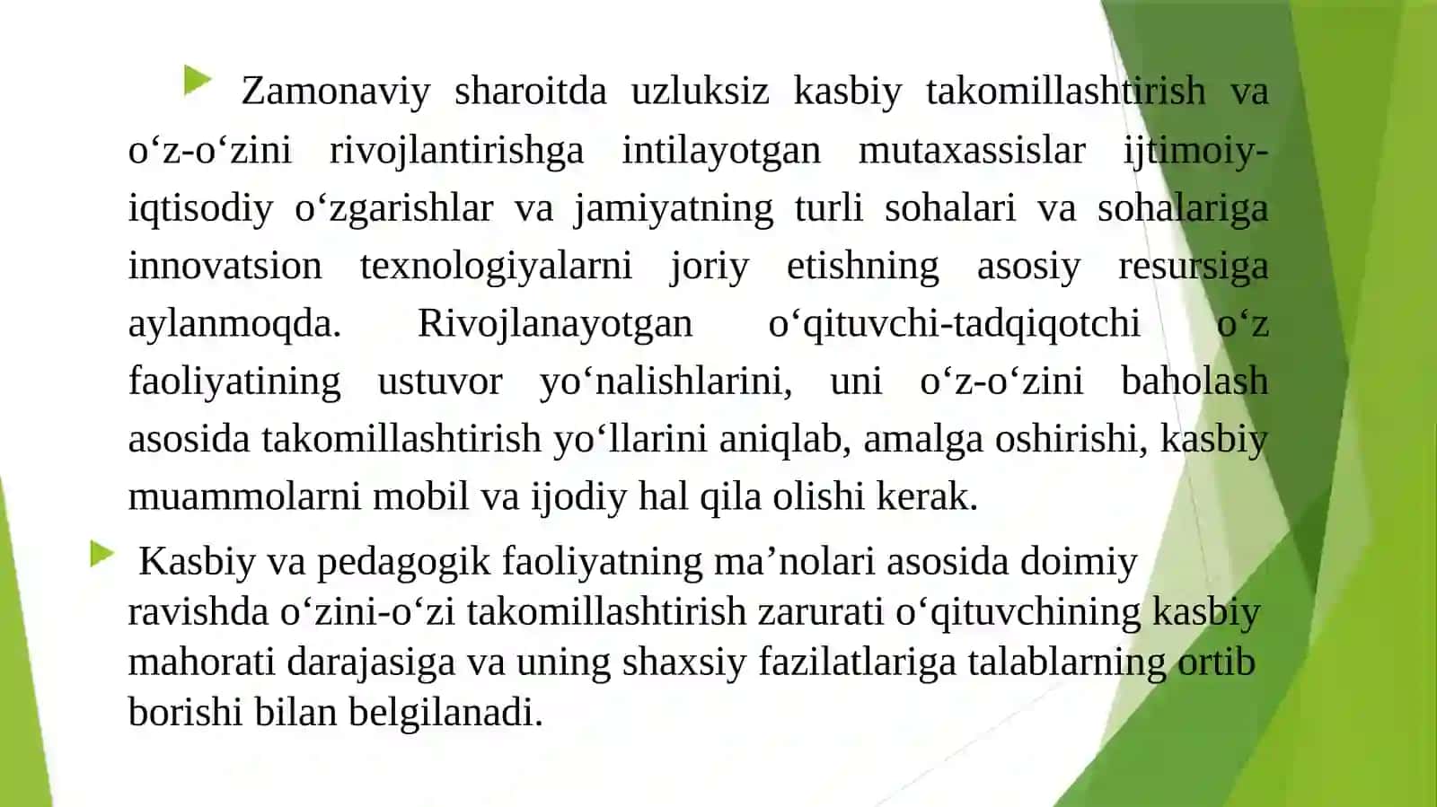 Pedagogik akmeologiya fanidan taqdimot 3