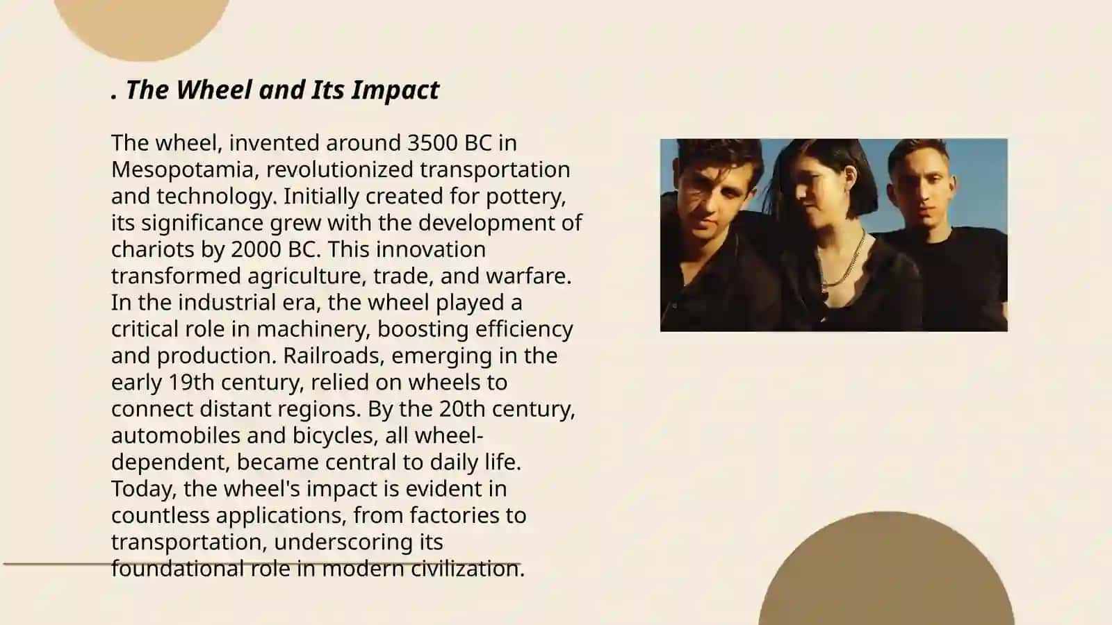 The Wheel and Its Impact 3