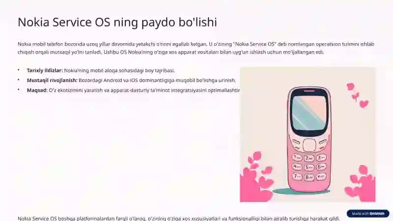 Nokia Service mobil operatsion tizimi 3
