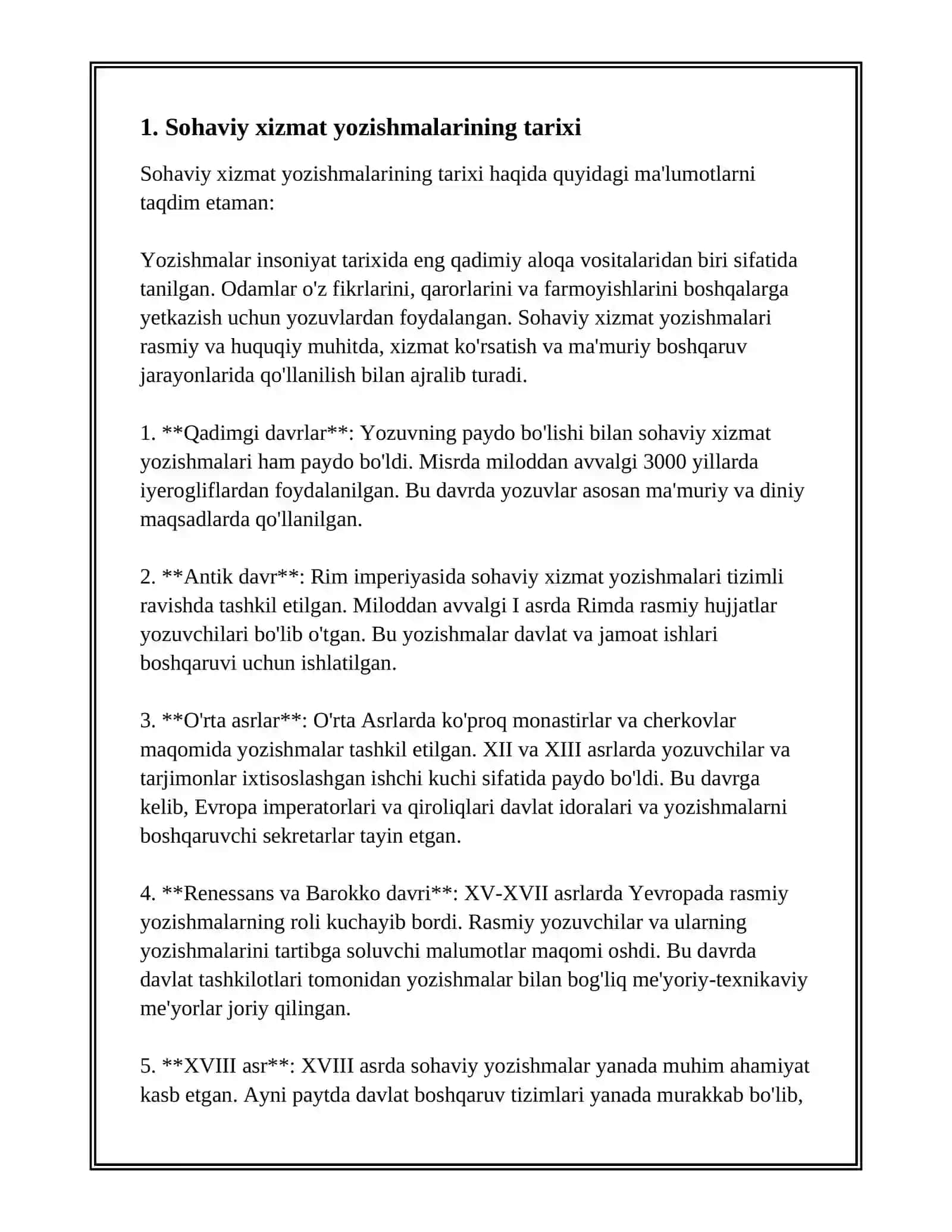 SOHAVIY XIZMAT YOZISHMALARI USTIDA ISHLASH 3