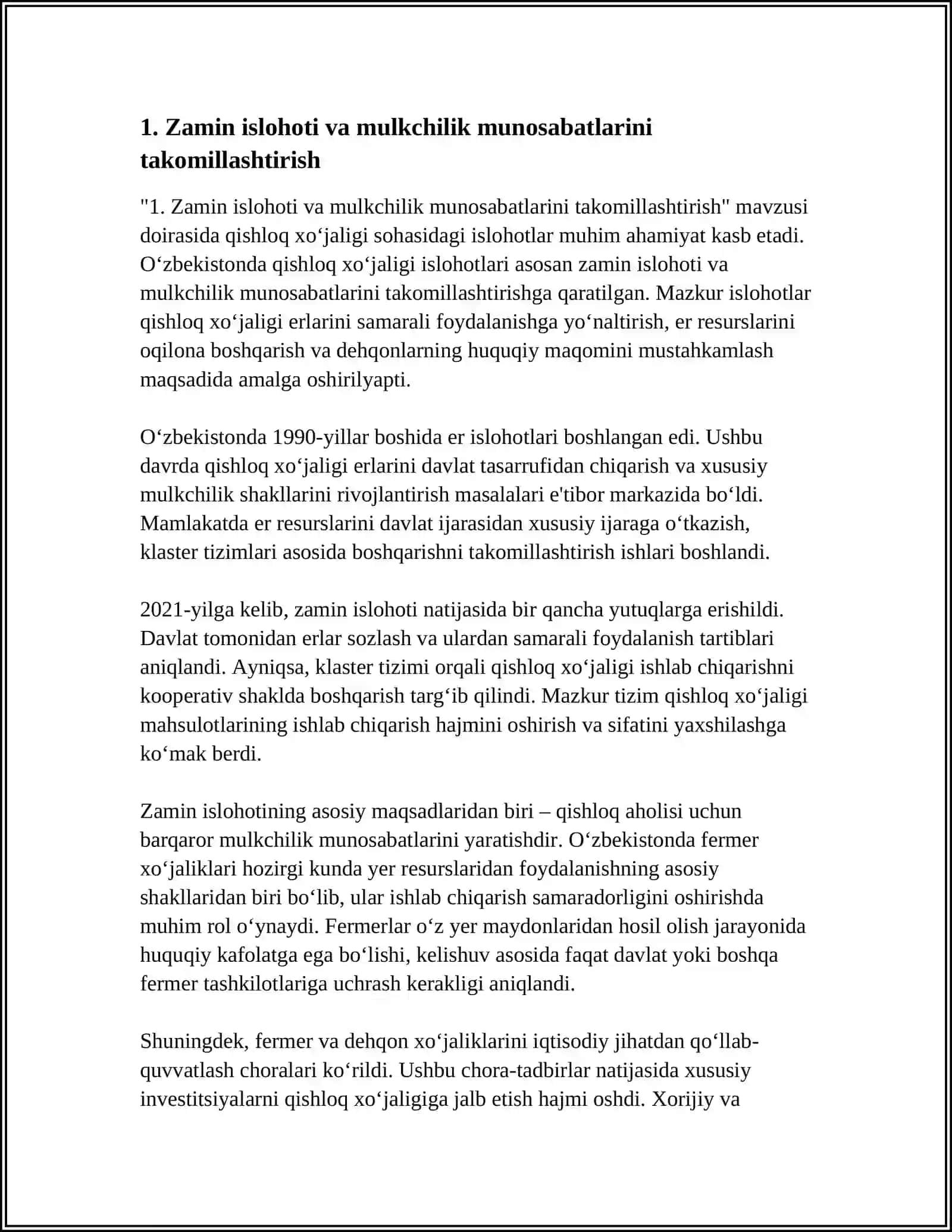 QISHLOQ XO'JALIGI ISLOHOTLARI 3
