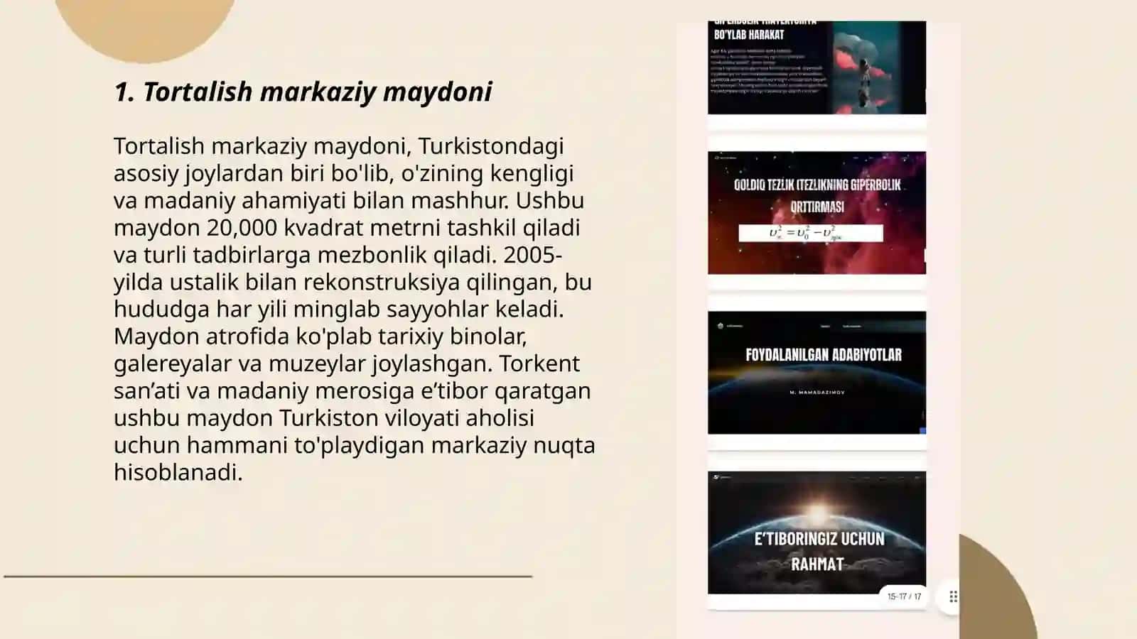 Tortalish markaziy maydoni 3