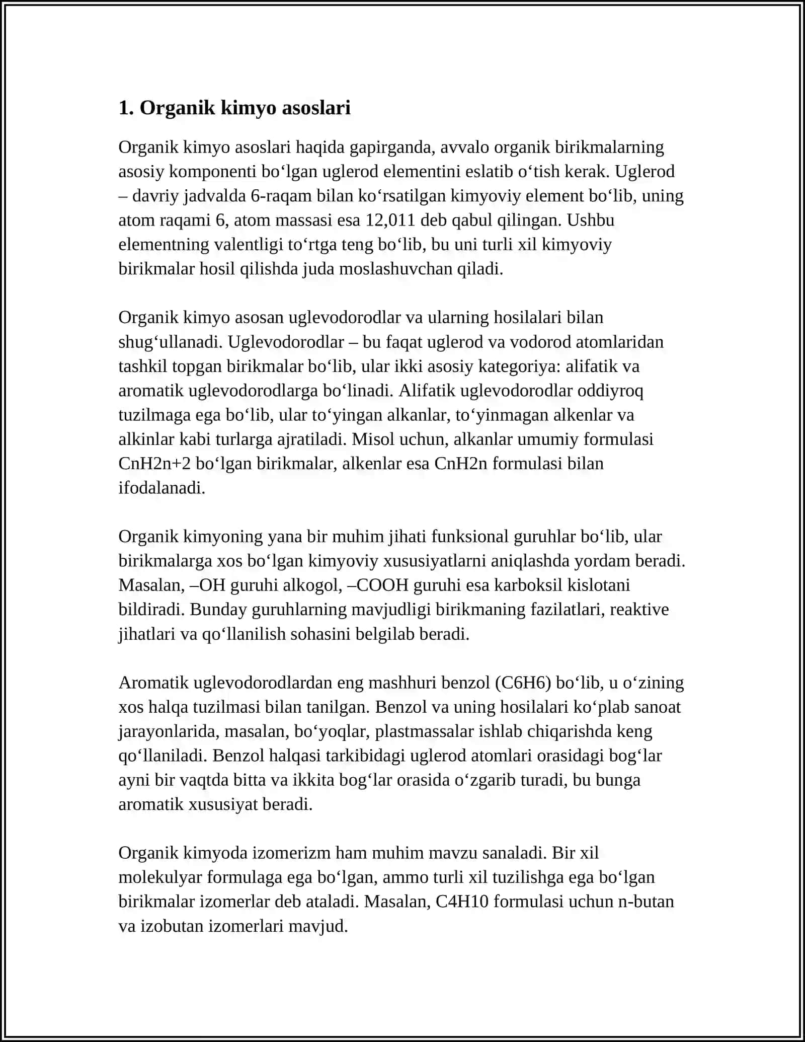 ORGANIK BIRIKMALARNING TUZILISH NAZARIYASI 3