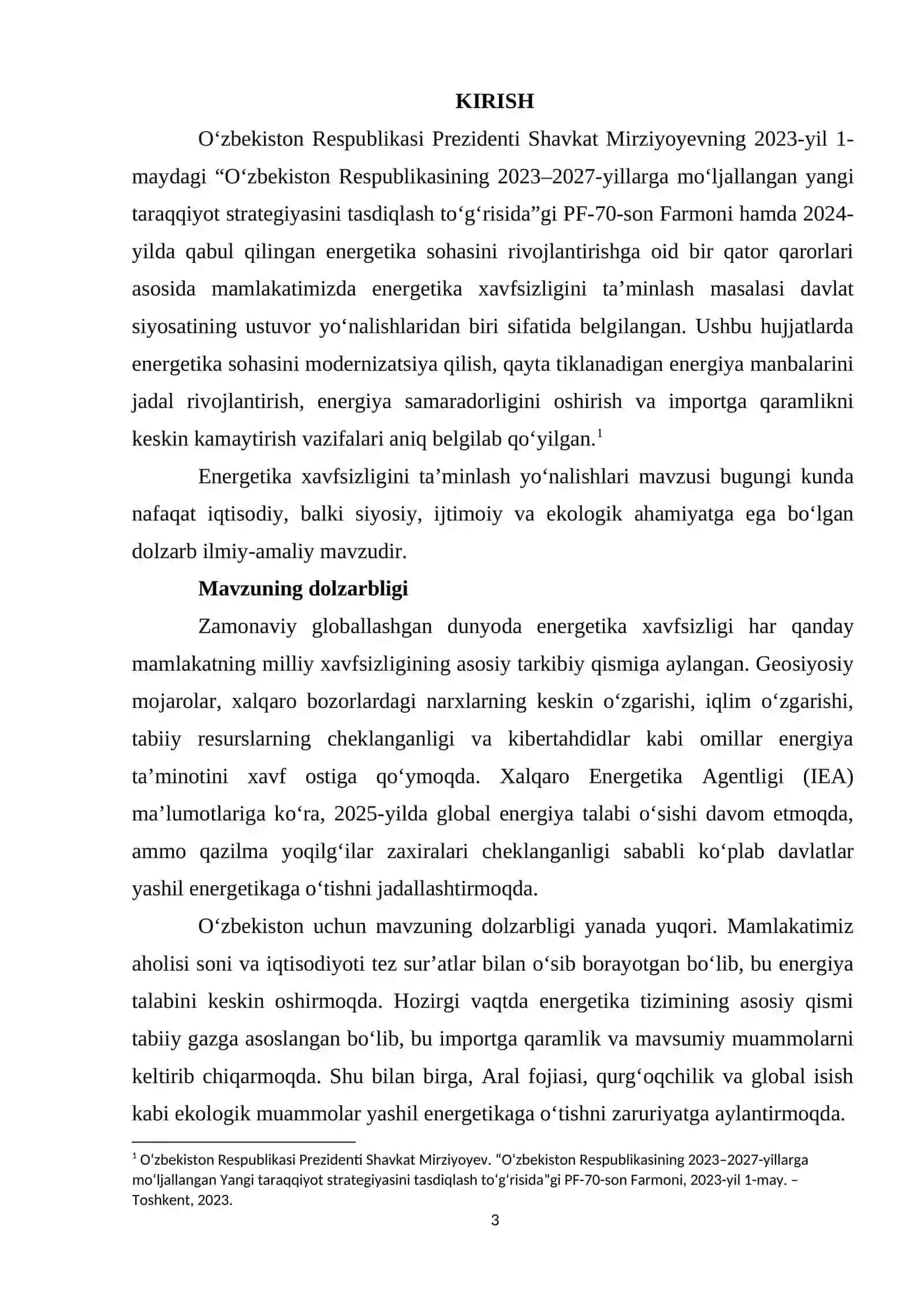 Energetika xavfsizligini taminlash yonalishlari 3