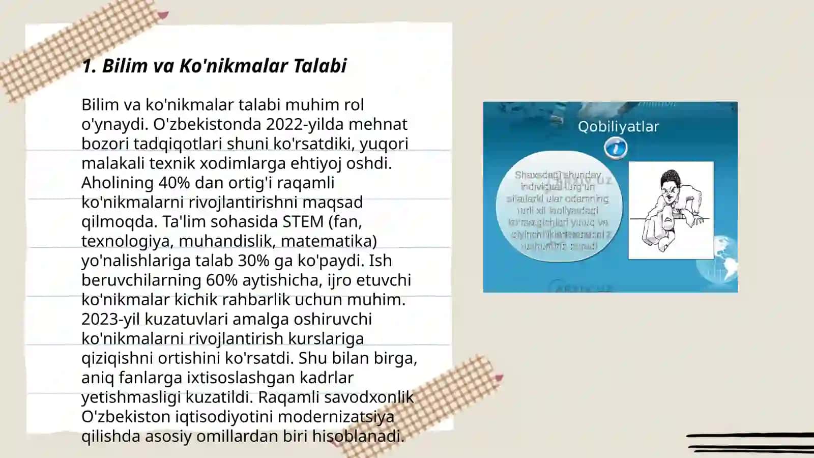 Bilim va Ko'nikmalar Talabi 3