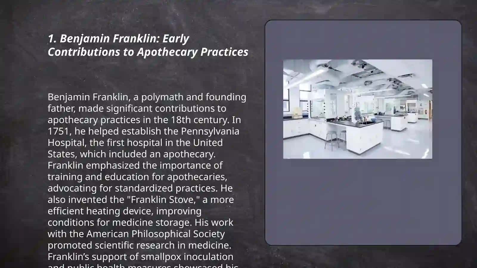 Benjamin Franklin: Early Contributions to Apothecary Practices 3