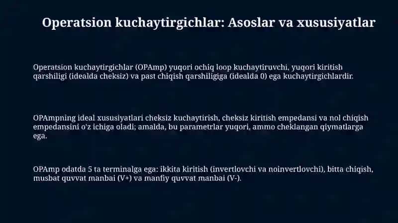 Operatsion kuchaytirgichlar 3