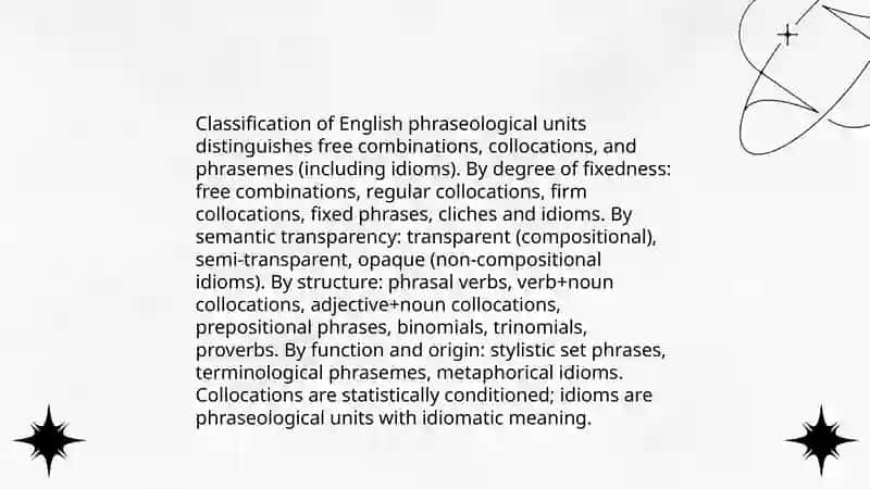 Classification of English phraseological units 3