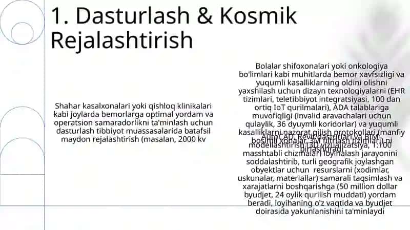 Davolash muassasalari binolarini loyihalash 3