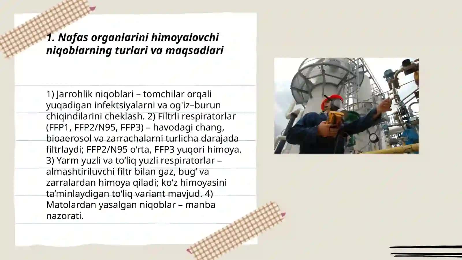 Shahsiy himoyaviy vositalar 3