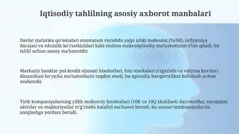 Iqtisodiy tahlilning axborot manbalar 3