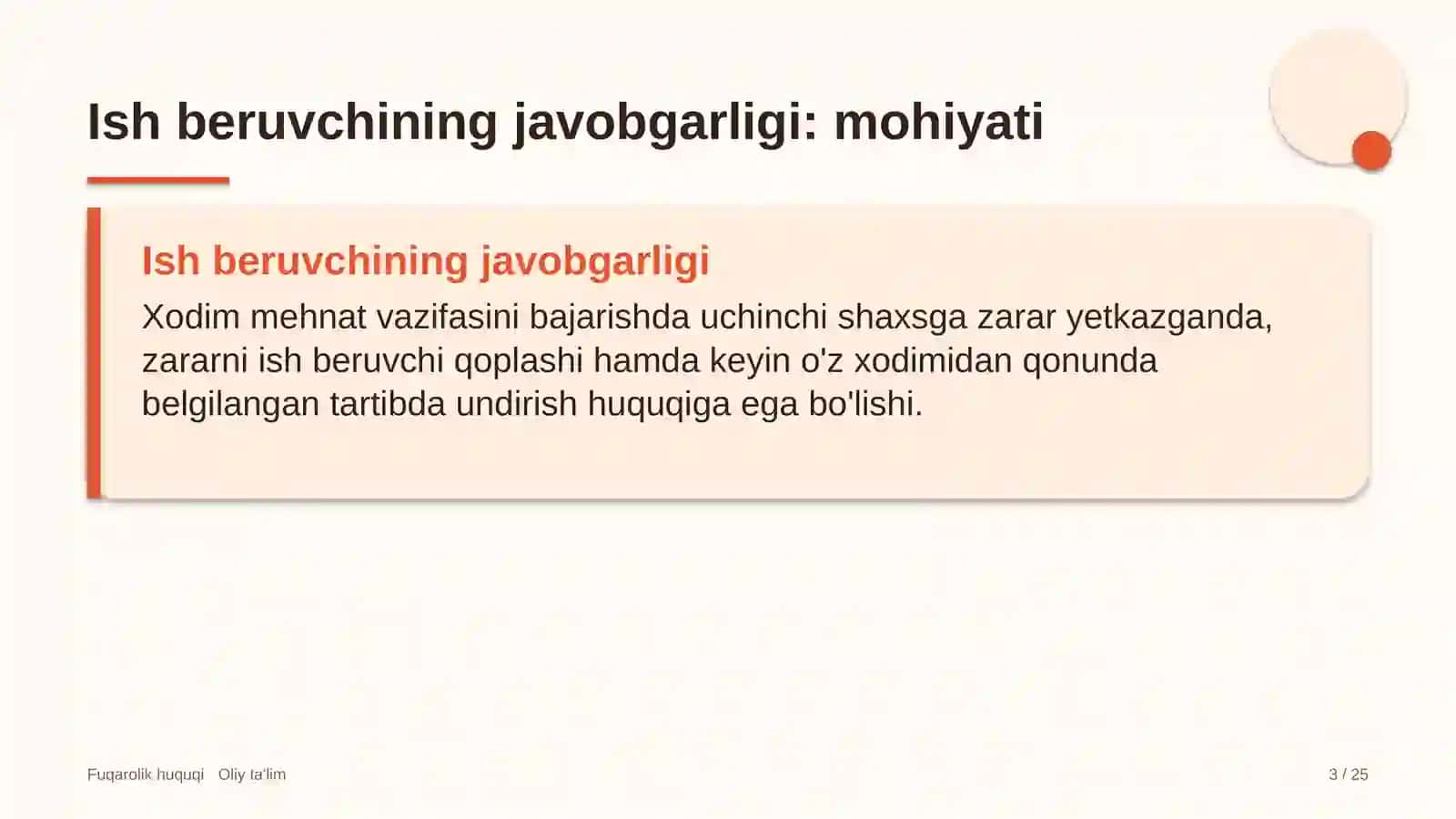Kimyo sanoatida xodim yetkazgan zarar uchun ish beruvchining javobgarligi 3