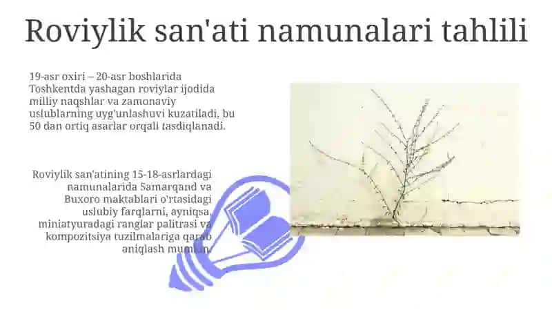 Roviylik San'ati Haqida Tushuncha 3
