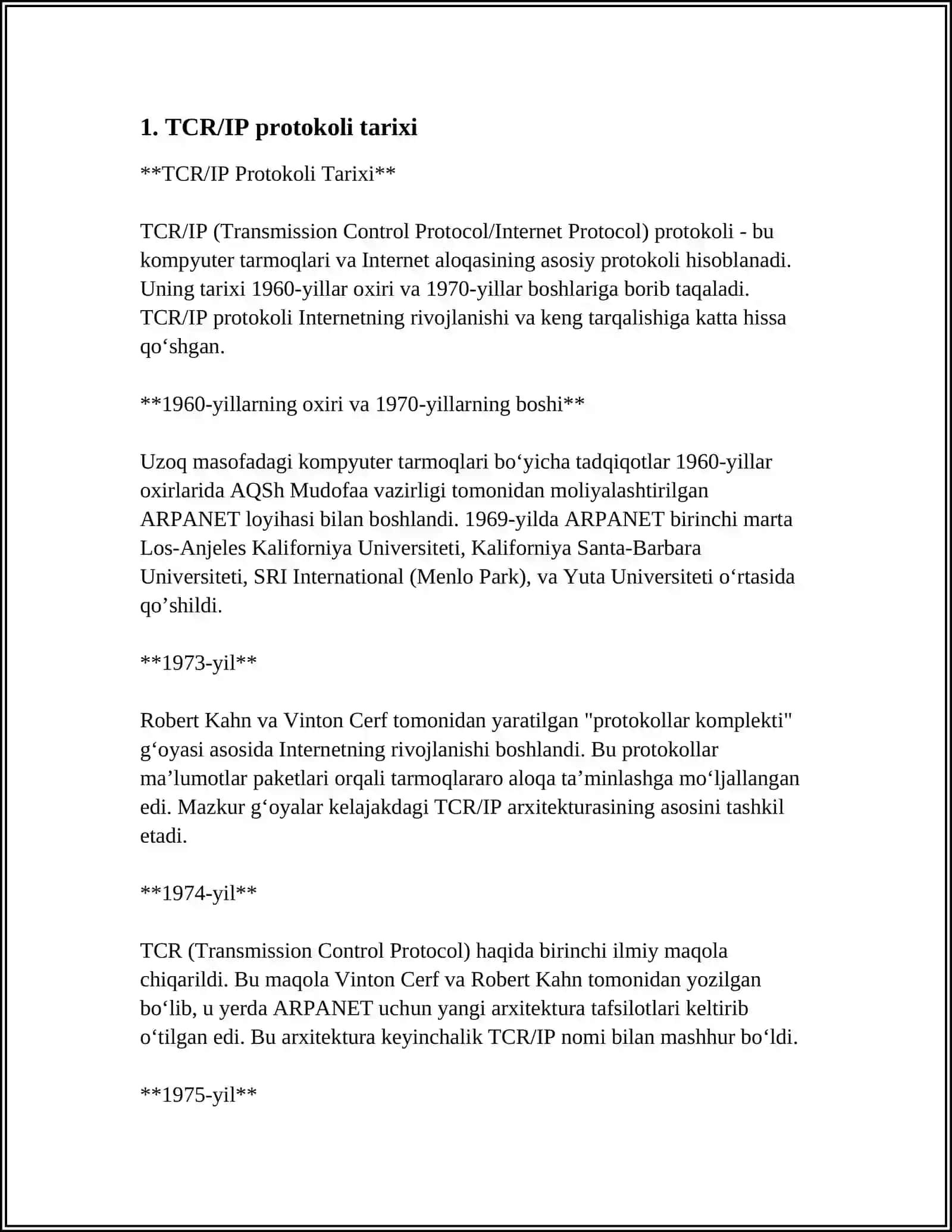 TCR/IP Protokoli Tarixi 3