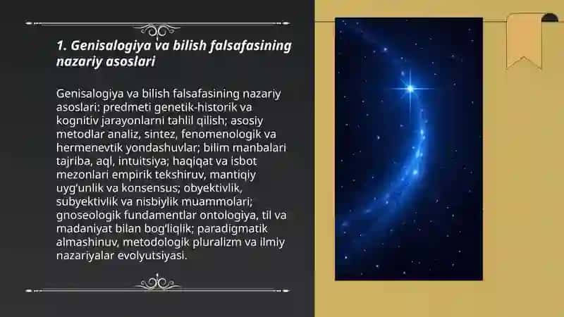 Genisalogiya - bilish falsafasi 3