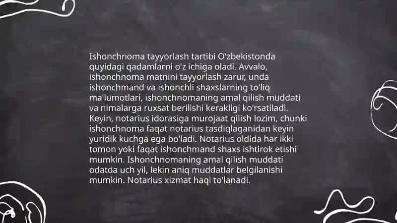 Ishonchnoma va maʼlumotnoma 3