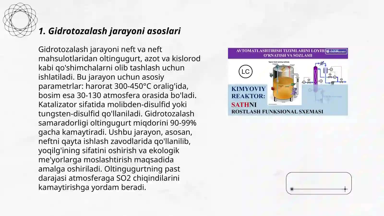 Gidrotozalash jarayoni asoslari 3