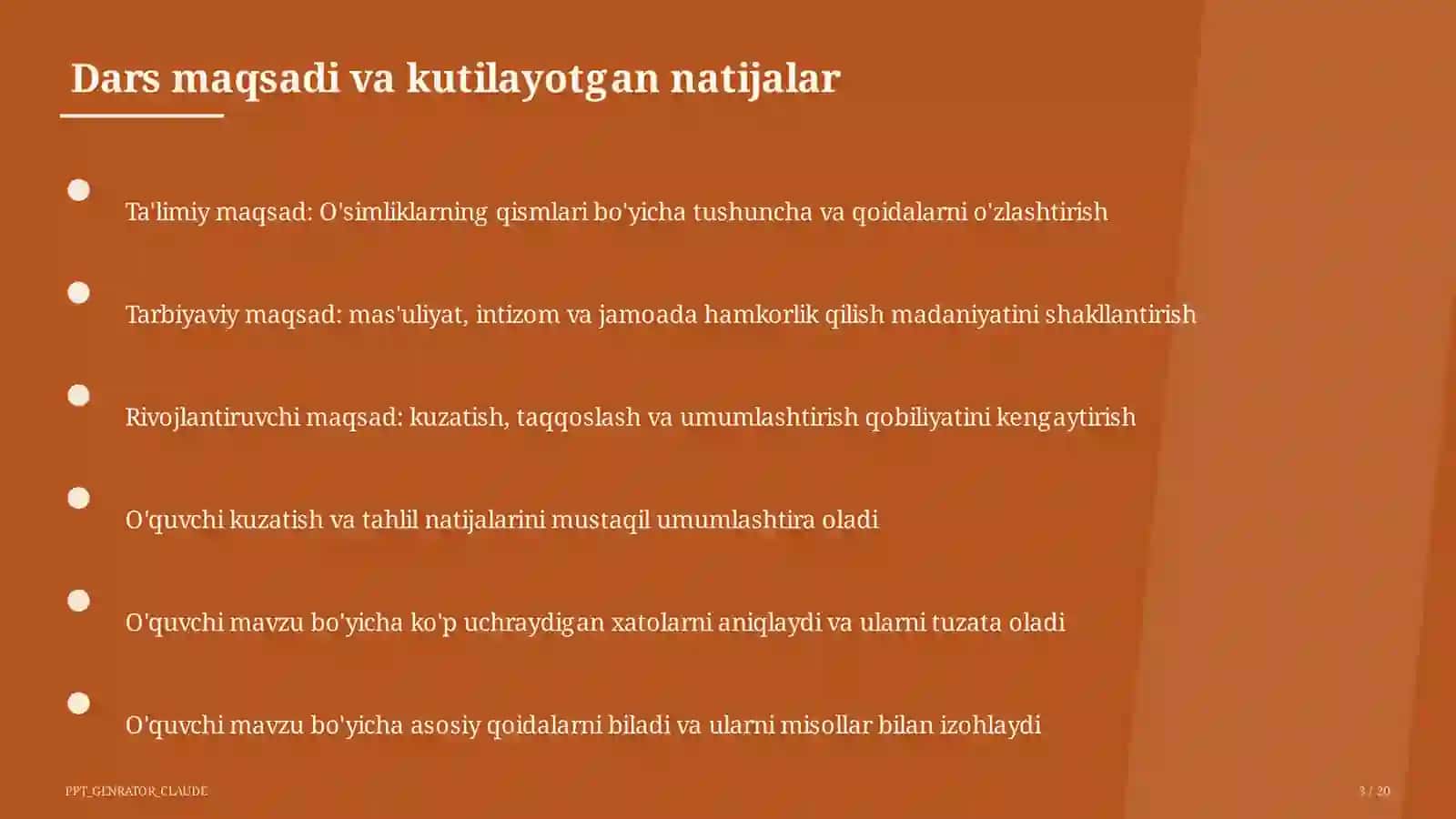 O'simliklarning qismlari (2-sinf) 3