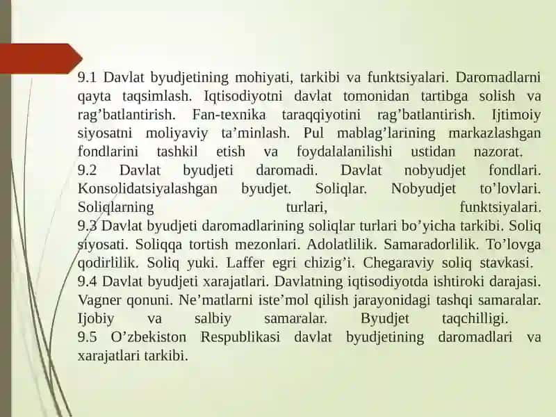 DAVLAT BYUDJETI. SOLIQLAR 3