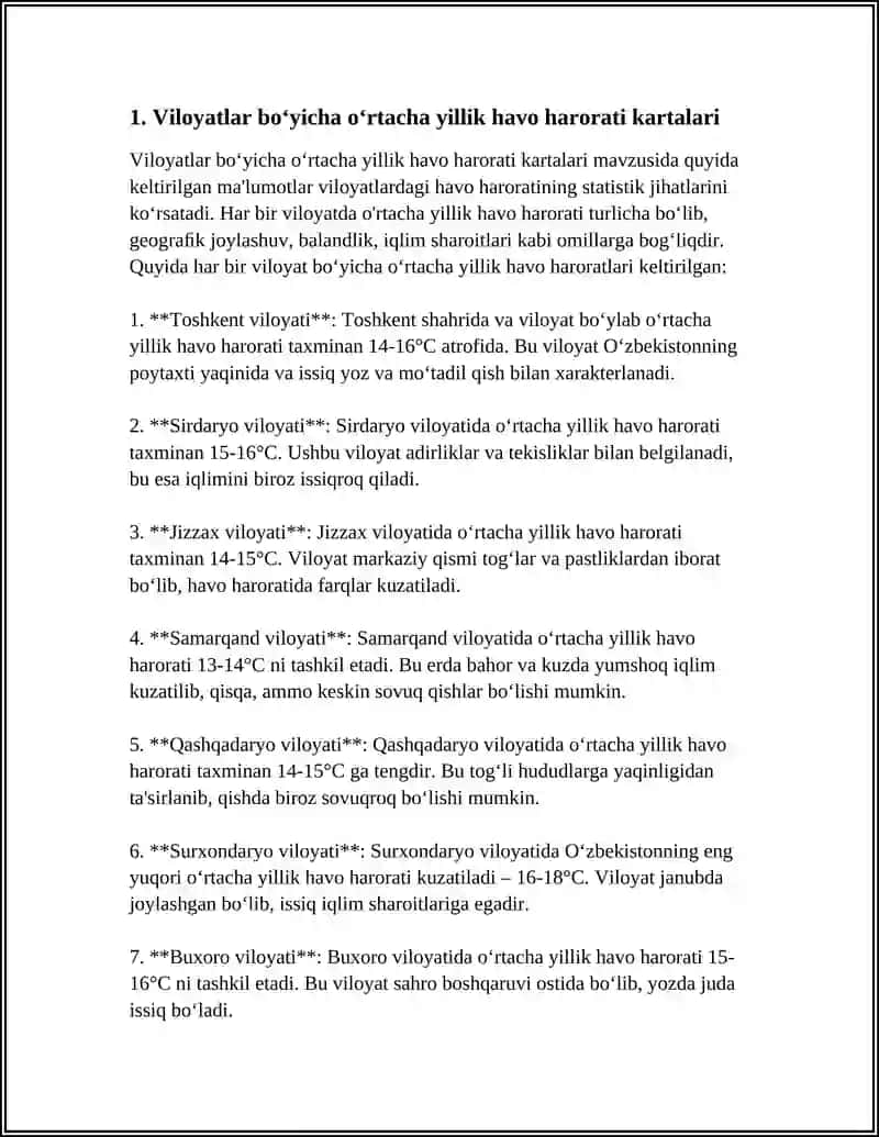 VILOYATLAR IQLIM KARTALARI 3