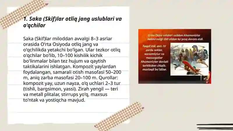 Qadimgi o'rta Osiyo xalqlari harbiy san'ati 3