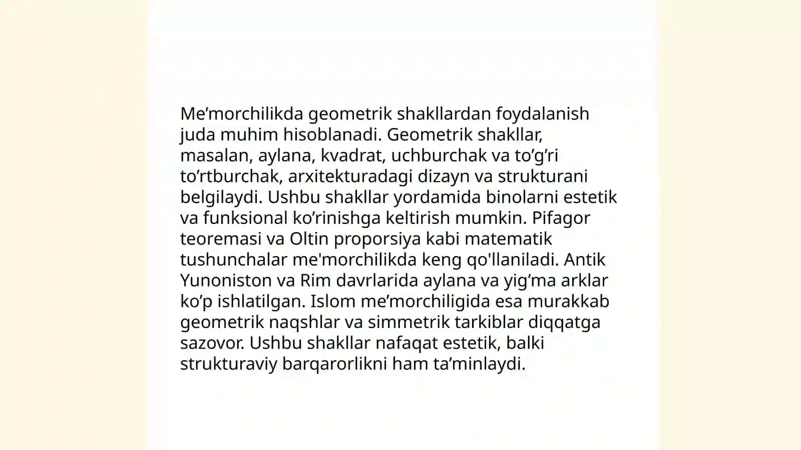 Geometriyaning hayotga tadbiqlari 3
