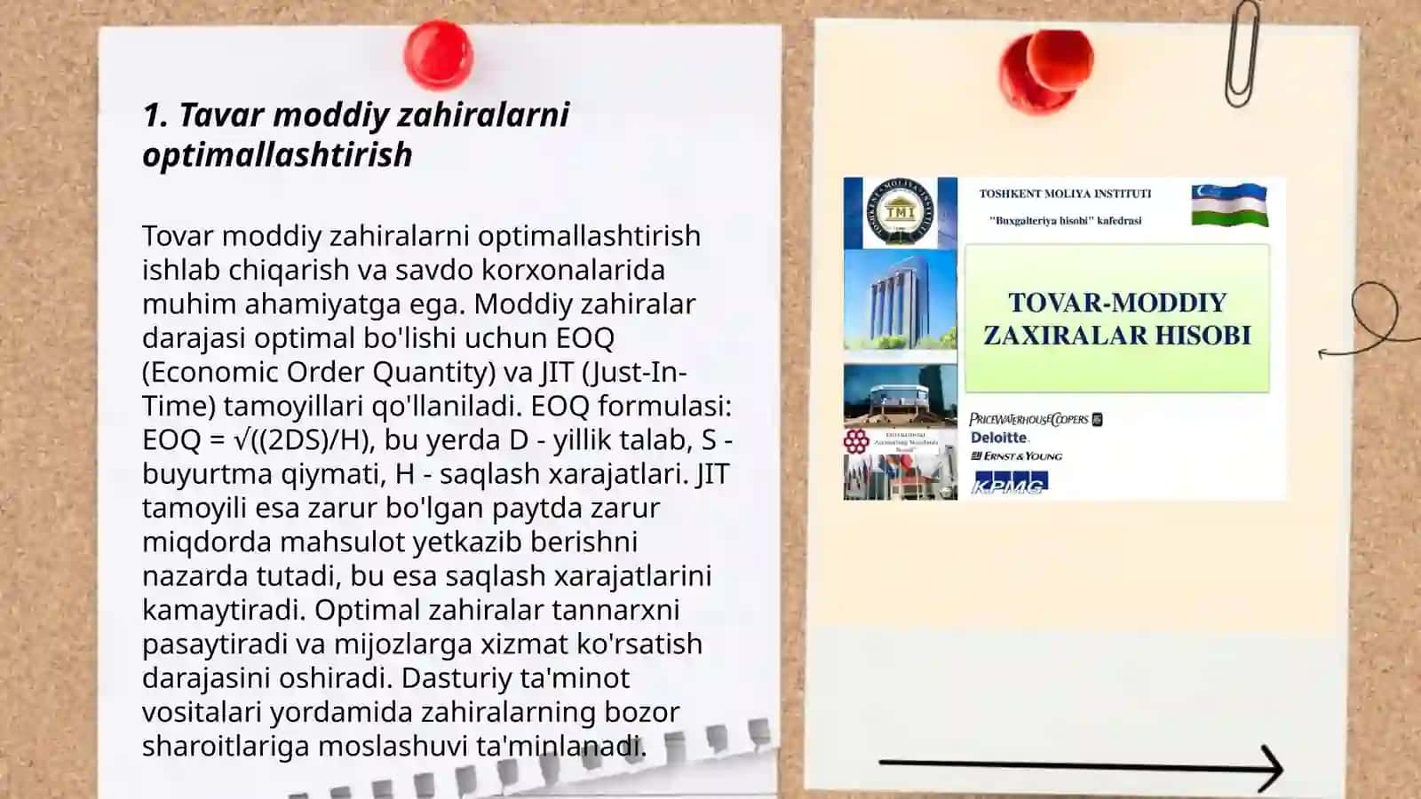 Tavar moddiy zahiralarni hisobi 3