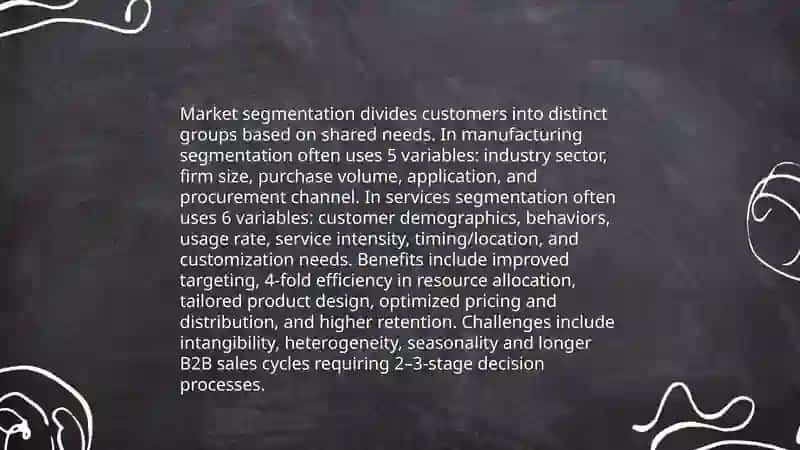 Market Segmentation in Manufacturing and Services 3