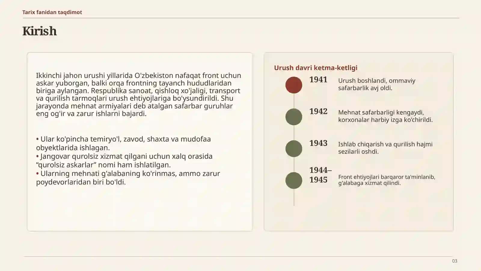 O'zbekistonda frontga safarbar qilingan mehnat armiyalari 3