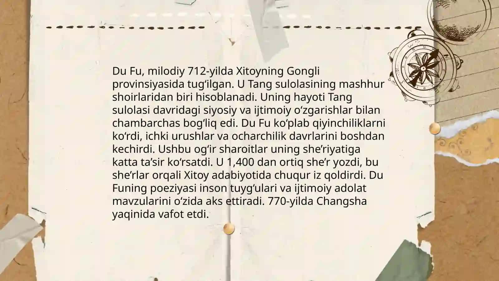 Du Fu hayoti va ijodi 3