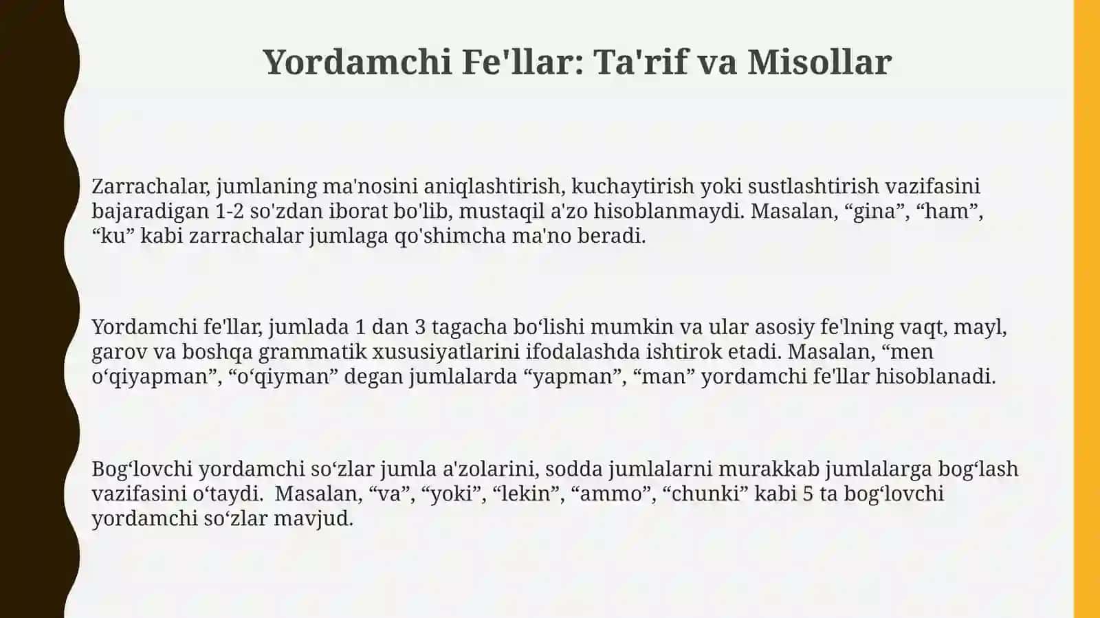 Yordamchi Fe'llar (Auxiliary Verbs) 3