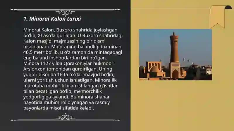 MINORAI KALON HAQIDA MALUMOT 3