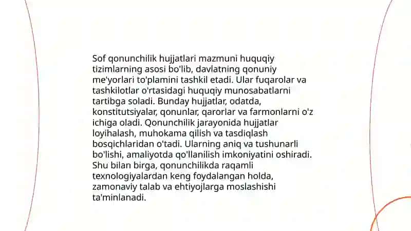 Sof qonunchilik hujjatlari 3